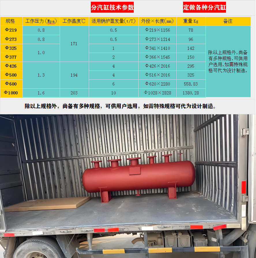 三水蒸汽分汽缸价格，分汽缸厂家，锅炉分汽缸